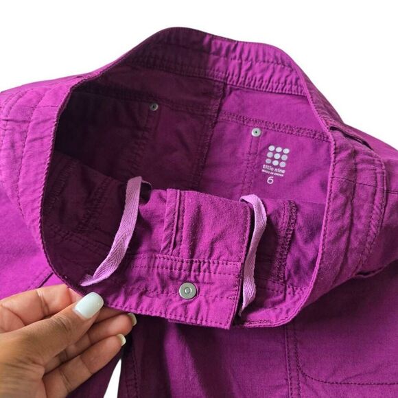 Title Nine Plum Shorts Womens 6‎ Purple Side Zip Pockets Stretch Outdoors - Picture 5 of 7
